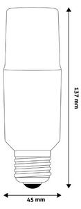 Prémiová LED žárovka E27 10W 1065lm T45, denní, ekv. 76W, 3 roky