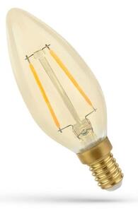 Retro LED žárovka svíčka E14 5W 500lm extra teplá, filament, ekvivalent 41W