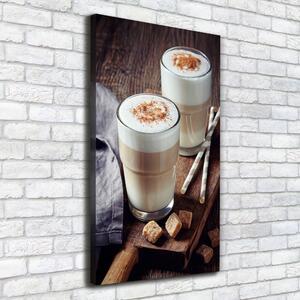 Vertikální Vertikální Foto obraz na plátně do obýváku Káva latte ocv-89910354