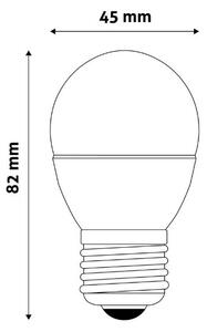 Prémiová LED žárovka E27 6W 530lm G45 EXTRA TEPLÁ, ekv. 43W, 3 roky