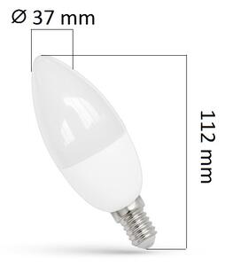 LED žárovka svíčka E14 1W 90lm teplá, ekvivalent 10W
