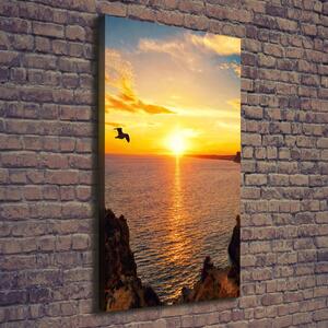 Vertikální Foto obraz na plátně Západ slunce moře ocv-90070654