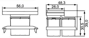 Franke Trolley Vario 60 (1x18l, 2x8l), odpadkový koš 134.0066.057