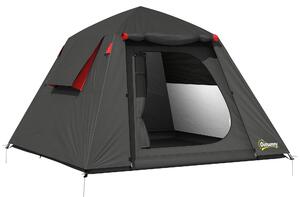 Outsunny stan pro 2 osoby – kupolový, 3000 mm vodního sloupce, 2 vchody, 4 okna, transportní taška a háček na lucernu – kempování/turistika | Aosom