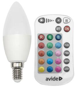 Chytrá LED žárovka E14 4,9W RGB+W, stmívatelná, s dálkovým ovládáním, ekv. 40W, 3 roky
