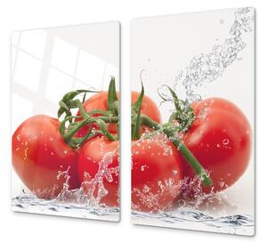 Ochranná deska červená rajčata ve vodě - 50x70cm / S lepením na zeď