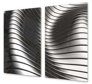 Ochranná deska hliníková abstraktní vlna - 52x60cm / S lepením na zeď