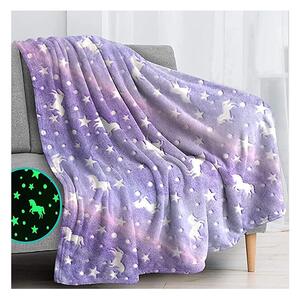 Verk Svíticí deka Soft Dreams Stars, 150 x 180 cm fialová