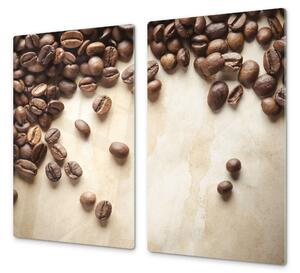 Ochranná deska zrna kávy, vintage podklad - 52x60cm / S lepením na zeď