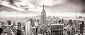 Postershop Fototapeta: Pohled na New York (černobílá) - 104x250 cm