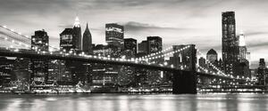 Postershop Fototapeta: Brooklyn Bridge (černobílý) - 104x250 cm