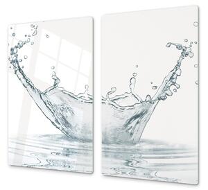 Ochranná deska voda z hladiny bílý podklad - 40x60cm / Bez lepení na zeď