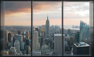 Postershop Fototapeta vliesová: Pohled z okna na Manhattan - 104x152,5 cm