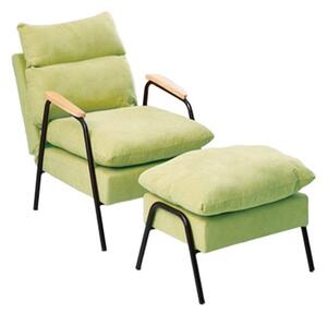 Gordon Polohovatelné relaxační křeslo s podnožkou ELANIE, včetně polštářů, 85 x 85 x 45 cm zelené