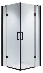 BPS-koupelny Čtvercový sprchový kout ZES KZ25B BL 90x90 černý/transparent - bez vaničky