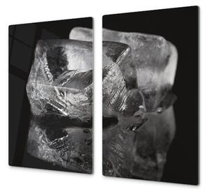 Ochranná deska ledové kostky na černém - 52x60cm / Bez lepení na zeď