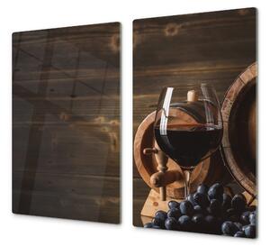 Ochranná deska sudy červeného vína - 52x60cm / Bez lepení na zeď