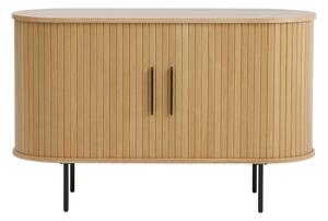 Komoda v dekoru dubu s posuvnými dveřmi v přírodní barvě 120x76x45 cm Nola – Unique Furniture