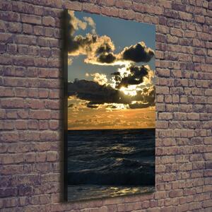 Vertikální Foto obraz na plátně Západ slunce moře ocv-91456037
