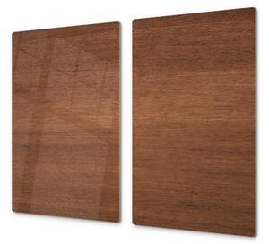 Ochranná deska dřevo ořech - 52x60cm / S lepením na zeď