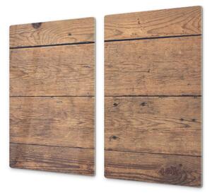 Ochranná deska dekor dřevo dub - 52x60cm / S lepením na zeď