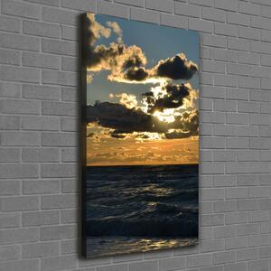 Vertikální Foto obraz na plátně Západ slunce moře ocv-91456037