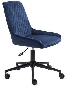 Modrá sametová konferenční židle Unique Furniture Milton