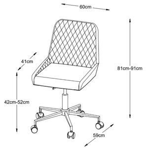Šedá sametová konferenční židle Unique Furniture Milton