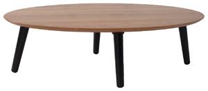 Dřevěný konferenční stolek RAGABA CONTRAST OVO 110 x 70 cm s černou podnoží