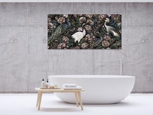 Obraz skleněný nástěnná malba královští ptáci - 30 x 60 cm