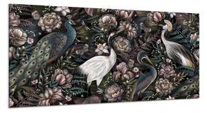 Obraz skleněný nástěnná malba královští ptáci - 60 x 90 cm