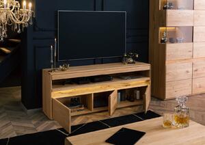 CARDIFF TV-deska divoký dub včetně, LED, 165x43,5x63 přírodní olejovaná
