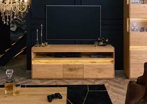 CARDIFF TV-deska divoký dub včetně, LED, 165x43,5x63 přírodní olejovaná