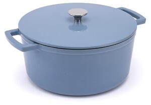 Elmich Smaltovaný litinový hrnec Ember 24 cm - modrá