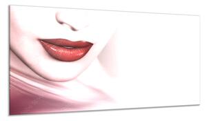 Obraz skleněný sexy červené rty - 100 x 150 cm