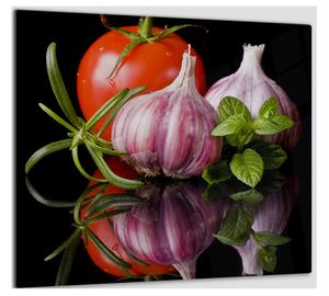 Ochranné sklo do kuchyně bylinky a zelenina - 30 x 60 cm