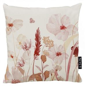Povlak na polštář pink meadow, canvas bavlna