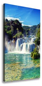 Vertikální Foto obraz na plátně Vodopád Krka ocv-92934711