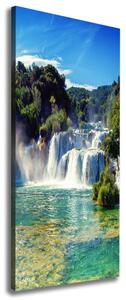 Vertikální Foto obraz na plátně Vodopád Krka ocv-92934711