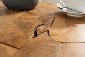 Konferenční stolek teakový kořen 60x60x45 přírodní lakovaný UNIKA #182
