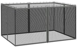 Moskytiéry Outsunny pro altán 3 × 4 m, stan nebo pavilon – balení 4 zipových panelů s upevňovacími háčky – nylon/polyester | Aosom