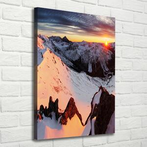 Vertikální Vertikální Foto obraz na plátně do obýváku Hory zima ocv-94339493