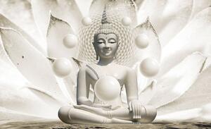 Postershop Fototapeta vliesová: Bílý Budha - 152,5x104 cm
