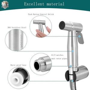 Ruční sprcha bidet pro toaletu – nerezová ocel, úsporné řešení s flexibilní hadicí