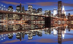 Postershop Fototapeta vliesová: Noční Brooklyn Bridge (2) - 104x70,5 cm