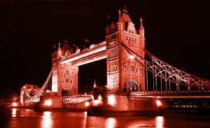 Postershop Fototapeta vliesová: Nasvícený Tower Bridge - 152,5x104 cm