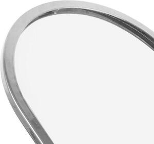 Otočný kosmetický zrcátko – zrcátko na toaletní stolek – pro rychlé osvěžení – stabilní základna – výška 31,5 cm – stříbrná barva