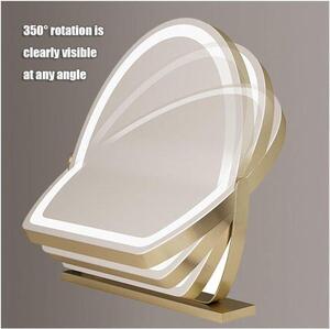 Zrcadlo s LED osvětlením – Zrcadlo s podsvícením – Ideální pro líčení – 3 barevné režimy – 60 x 72 cm – Bílé