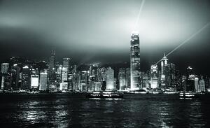 Postershop Fototapeta vliesová: Hong Kong (černobílý) - 312x219cm