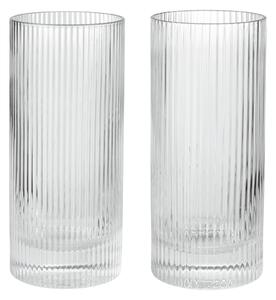 Vysoké sklenice Ripple Clear 480 ml – set 2 ks